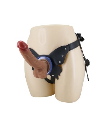 PRETTY LOVE - YETI ARNÉS STRAP-ON CON DILDO Y VENTOSA CARNE