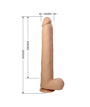 PRETTY LOVE - DANY DILDO REALÍSTICO FLEXIBLE CON VENTOSA 36 CM -Ø- 5,6 CM