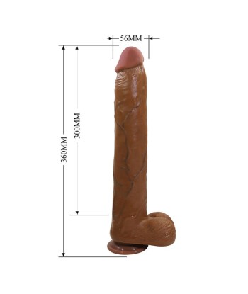 PRETTY LOVE - DANY DILDO REALÍSTICO FLEXIBLE CON VENTOSA 36 CM -Ø- 5,6 CM MARRÓN