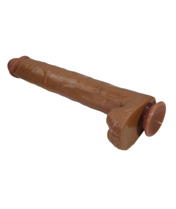 PRETTY LOVE - PAT DILDO REALÍSTICO FLEXIBLE CON VENTOSA 40 CM -Ø- 6 CM MARRÓN