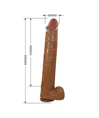 PRETTY LOVE - PAT DILDO REALÍSTICO FLEXIBLE CON VENTOSA 40 CM -Ø- 6 CM MARRÓN