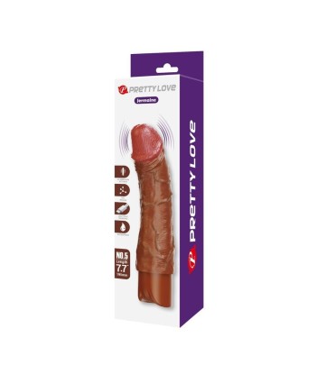 PRETTY LOVE - DONALD VIBRADOR REALÍSTICO 19,5 CM Ø 4 CM COLOR MARRÓN