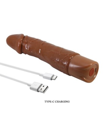 PRETTY LOVE - DONALD VIBRADOR REALÍSTICO 19,5 CM Ø 4 CM COLOR MARRÓN