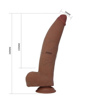 PRETTY LOVE - ULRIC DILDO REALÍSTICO FLEXIBLE 26 CM Ø 5,5 CM TPE MARRÓN