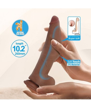 PRETTY LOVE - ULRIC DILDO REALÍSTICO FLEXIBLE 26 CM Ø 5,5 CM TPE MARRÓN