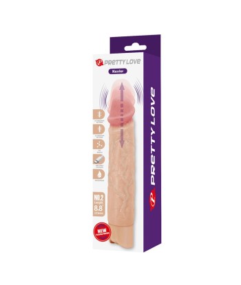 PRETTY LOVE - KESSLER DILDO VIBRADOR REALISTA 10 MODOS DE VIBRACIÓN Y 10 DE EMPUJE 22 CM NATURAL
