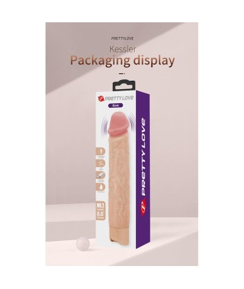 PRETTY LOVE - KESSLER DILDO VIBRADOR REALISTA 10 MODOS DE VIBRACIÓN Y 10 DE EMPUJE 22 CM NATURAL