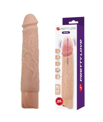 PRETTY LOVE - KESSLER DILDO VIBRADOR REALISTA 10 MODOS DE VIBRACIÓN Y 10 DE EMPUJE 22 CM NATURAL