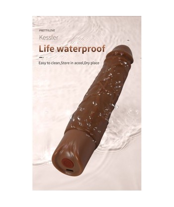 PRETTY LOVE - KESSLER DILDO VIBRADOR REALISTA 10 MODOS DE VIBRACIÓN Y 10 DE EMPUJE 22 CM MARRÓN
