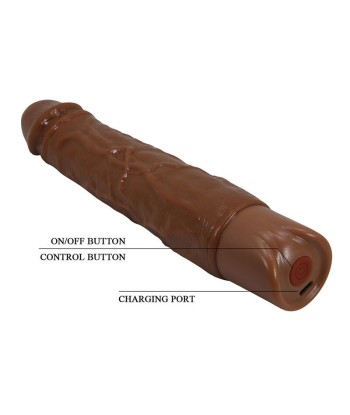 PRETTY LOVE - KESSLER DILDO VIBRADOR REALISTA 10 MODOS DE VIBRACIÓN Y 10 DE EMPUJE 22 CM MARRÓN