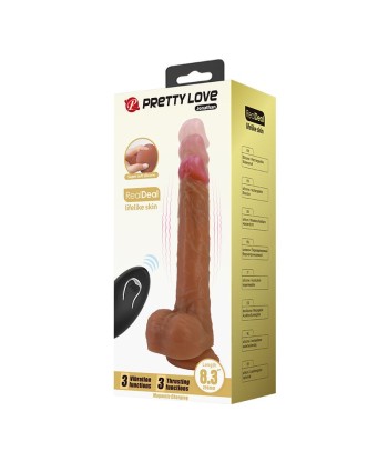 PRETTY LOVE - JONATHAN VIBRADOR REALÍSTICO CON EMPUJE MARRÓN CONTROL REMOTO