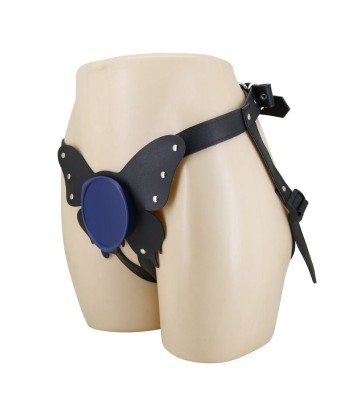 PRETTY LOVE - ARNÉS UNIVERSAL TIPO BRAGA PARA STRAP-ON NEGRO Y AZUL