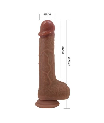 PRETTY LOVE - TOMMY VIBRADOR REALÍSTICO CON EMPUJE MARRÓN OSCURO CONTROL REMOTO
