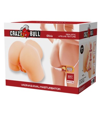 CRAZY BULL - OLIVIA MASTURBADOR VAGINAL Y ANAL DOBLE CON VIBRACIÓN