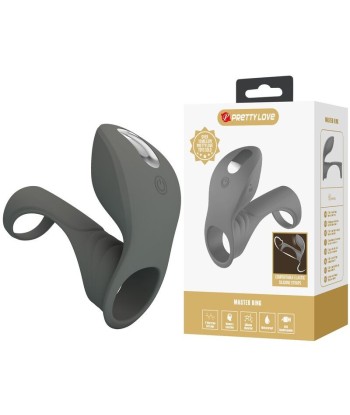 PRETTY LOVE - ANILLO VIBRADOR RECARGABLE CON DOBLE ESTIMULADOR