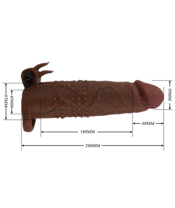 PRETTY LOVE - QUILLON FUNDA PARA PENE VIBRADORA 20 CM Ø 4 CM COLOR MARRÓN