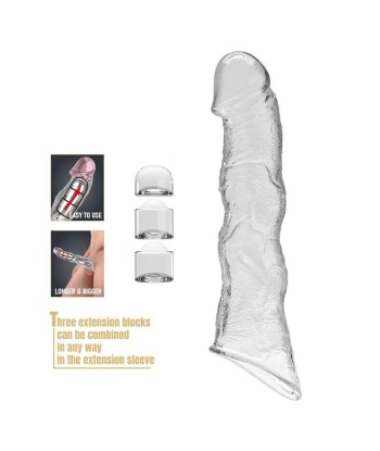 PRETTY LOVE - FUNDA EXTENSORA PARA PENE AJUSTABLE 28 CM Ø 4,5 CM COLOR TRANSPARENTE