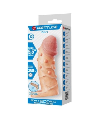 PRETTY LOVE - DORT FUNDA PARA PENE EXTENSORA 14 CM Ø 4 CM COLOR NATURAL