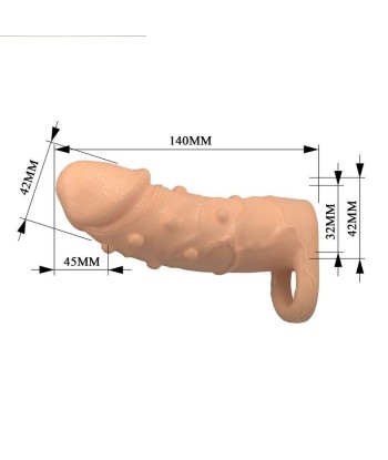 PRETTY LOVE - DORT FUNDA PARA PENE EXTENSORA 14 CM Ø 4 CM COLOR NATURAL