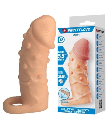 PRETTY LOVE - DORT FUNDA PARA PENE EXTENSORA 14 CM Ø 4 CM COLOR NATURAL