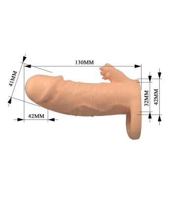 PRETTY LOVE - RODERIC FUNDA PARA PENE EXTENSORA 13 CM Ø 3,8 CM COLOR NATURAL