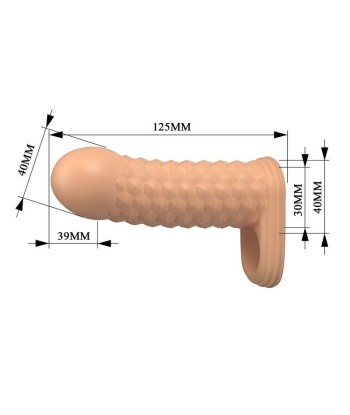 PRETTY LOVE - WOLFRAM FUNDA PARA PENE EXTENSORA 11,5 CM Ø 3,8 CM COLOR NATURAL