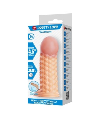 PRETTY LOVE - WOLFRAM FUNDA PARA PENE EXTENSORA 11,5 CM Ø 3,8 CM COLOR NATURAL