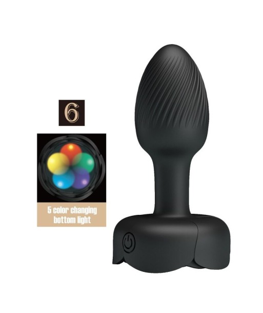 PRETTY LOVE - PLUG ANAL VIBRADOR 10 MODOS RECARGABLE NEGRO