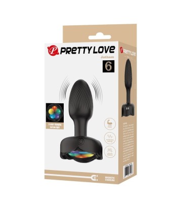 PRETTY LOVE - PLUG ANAL VIBRADOR 10 MODOS RECARGABLE NEGRO