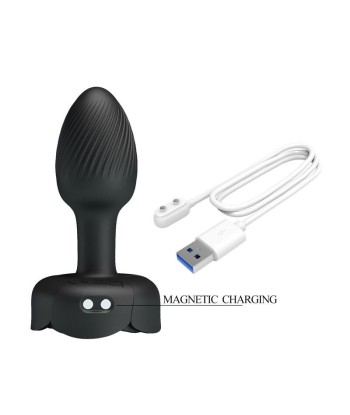 PRETTY LOVE - PLUG ANAL VIBRADOR 10 MODOS RECARGABLE NEGRO