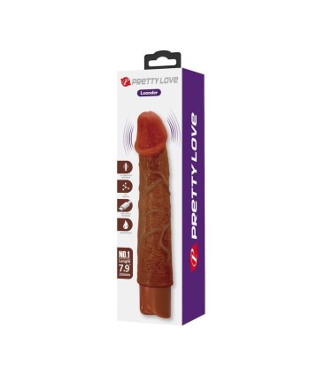 PRETTY LOVE - LEONARDO VIBRADOR REALÍSTICO 20 CM Ø 4 CM COLOR MARRÓN