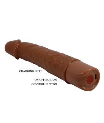 PRETTY LOVE - LEONARDO VIBRADOR REALÍSTICO 20 CM Ø 4 CM COLOR MARRÓN