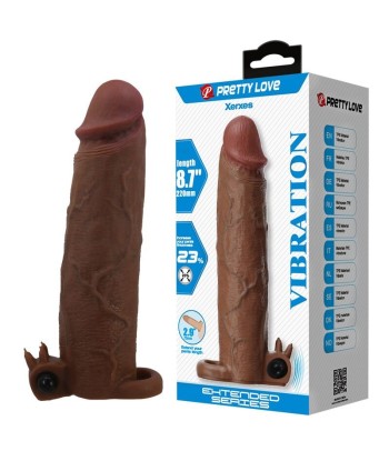PRETTY LOVE - XERXES FUNDA PARA PENE VIBRADORA 22 CM Ø 4,5 CM COLOR MARRÓN