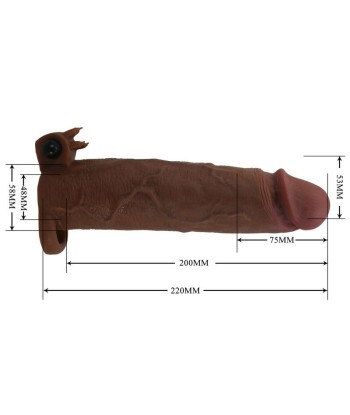 PRETTY LOVE - XERXES FUNDA PARA PENE VIBRADORA 22 CM Ø 4,5 CM COLOR MARRÓN