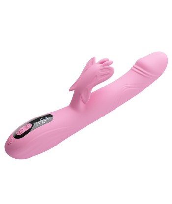PRETTY LOVE - BELLA VIBRADOR RABBIT CON ESTIMULACIÓN MARIPOSA Y LED ROSA