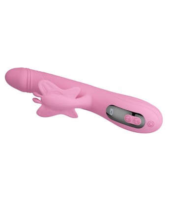 PRETTY LOVE - BELLA VIBRADOR RABBIT CON ESTIMULACIÓN MARIPOSA Y LED ROSA