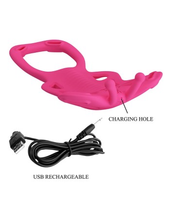 PRETTY LOVE - BUTTERFLY MASAJEADOR TANGA APP CONTROL ROSA
