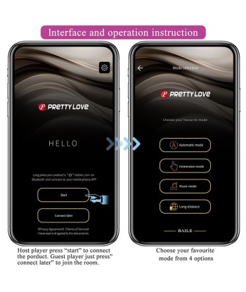 PRETTY LOVE - HAZELYNN MASAJEADOR APP CONTROL 12 FUNCIONES ROSA