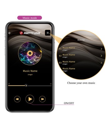 PRETTY LOVE - HAZELYNN MASAJEADOR APP CONTROL 12 FUNCIONES ROSA