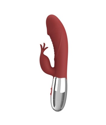 PRETTY LOVE - VIBRADOR RABBIT ROSEWOOD 30 FUNCIONES RECARGABLE USB ROJO