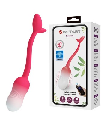 PRETTY LOVE - HUEVO VIBRADOR PULSEN CONTROL APP 12 FUNCIONES RECARGABLE USB ROSA