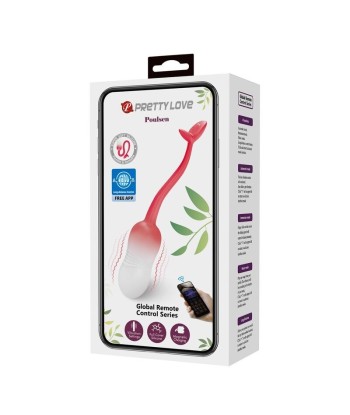 PRETTY LOVE - HUEVO VIBRADOR PULSEN CONTROL APP 12 FUNCIONES RECARGABLE USB ROSA