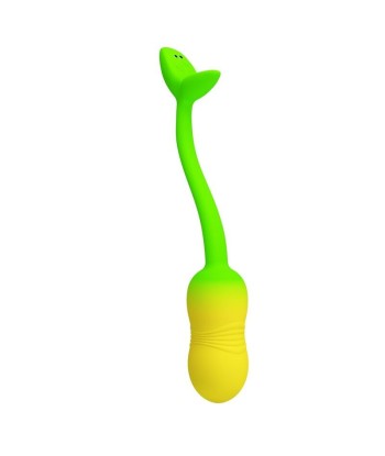 PRETTY LOVE - HUEVO VIBRADOR PULSEN CONTROL APP 12 FUNCIONES RECARGABLE USB VERDE-AMARILLO