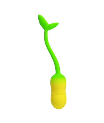 PRETTY LOVE - HUEVO VIBRADOR PULSEN CONTROL APP 12 FUNCIONES RECARGABLE USB VERDE-AMARILLO