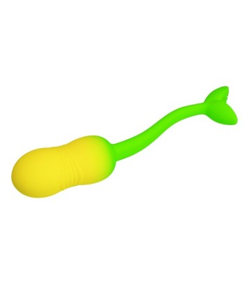 PRETTY LOVE - HUEVO VIBRADOR PULSEN CONTROL APP 12 FUNCIONES RECARGABLE USB VERDE-AMARILLO