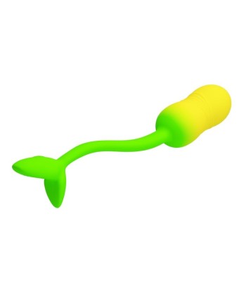 PRETTY LOVE - HUEVO VIBRADOR PULSEN CONTROL APP 12 FUNCIONES RECARGABLE USB VERDE-AMARILLO