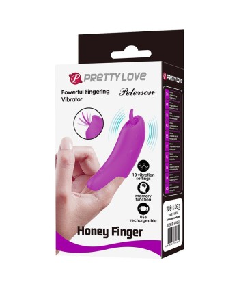PRETTY LOVE - PETERSON HONEY FINGER VIBRADOR DE DEDO RECARGABLE MORADO