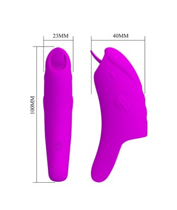 PRETTY LOVE - PETERSON HONEY FINGER VIBRADOR DE DEDO RECARGABLE MORADO