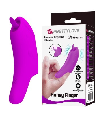 PRETTY LOVE - PETERSON HONEY FINGER VIBRADOR DE DEDO RECARGABLE MORADO