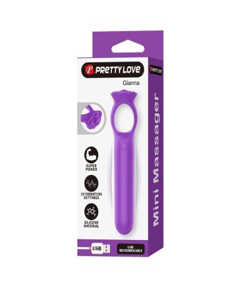 PRETTY LOVE - GIANA MINI MASAJEADOR VIBRADOR RECARGABLE MORADO